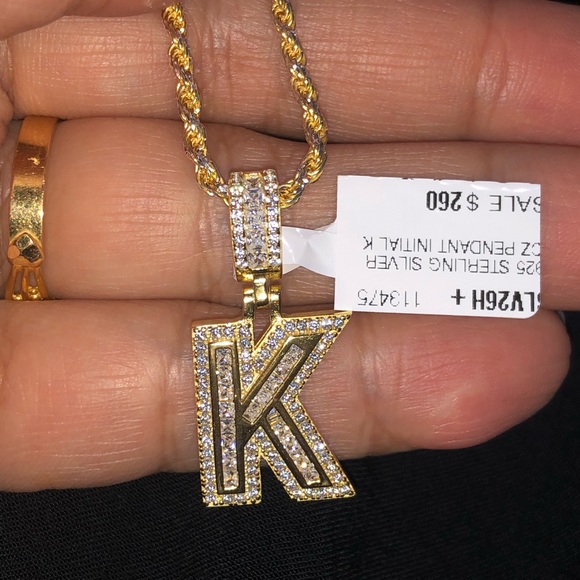 VVS clarity K initial pendant ,  Swarovski Crystal initial, name necklace charm - Picture 6 of 6